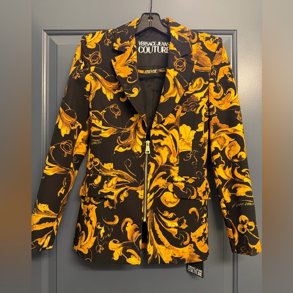Versace Jackets & Blazers - Versace Jeans Couture Women's Black and Gold Blazer